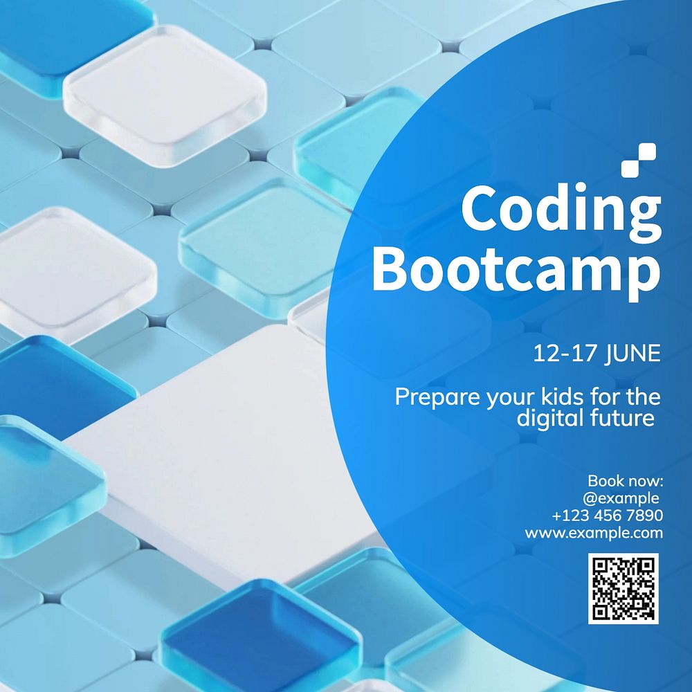 Coding bootcamp Instagram post template