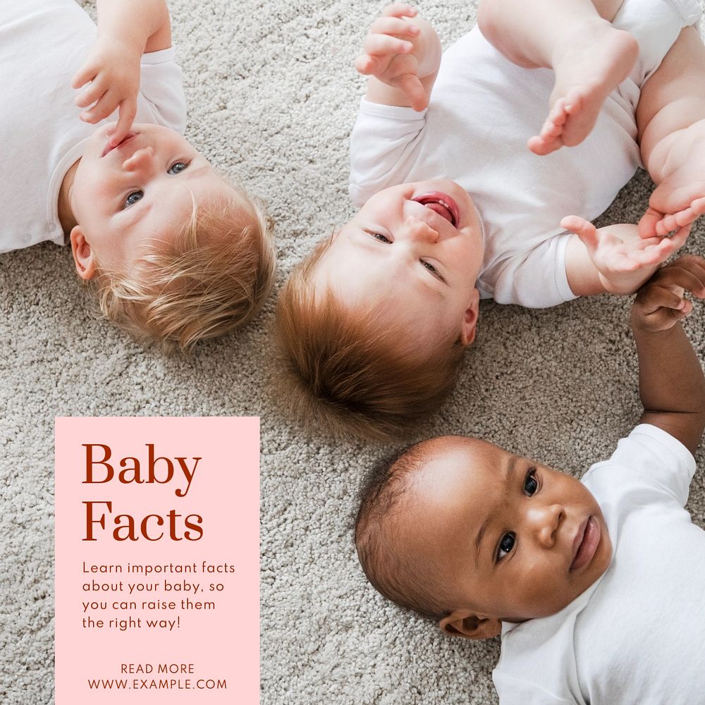 Baby facts Instagram post template