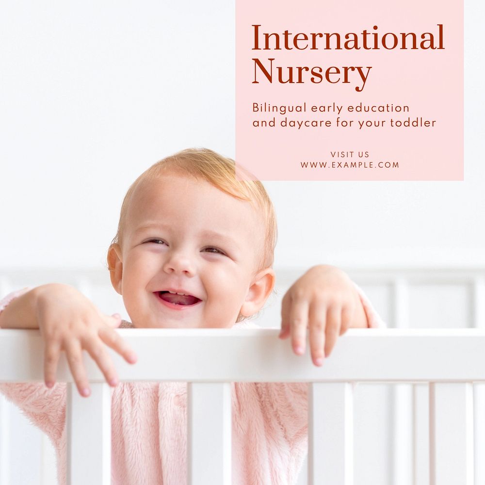 International nursery Instagram post template