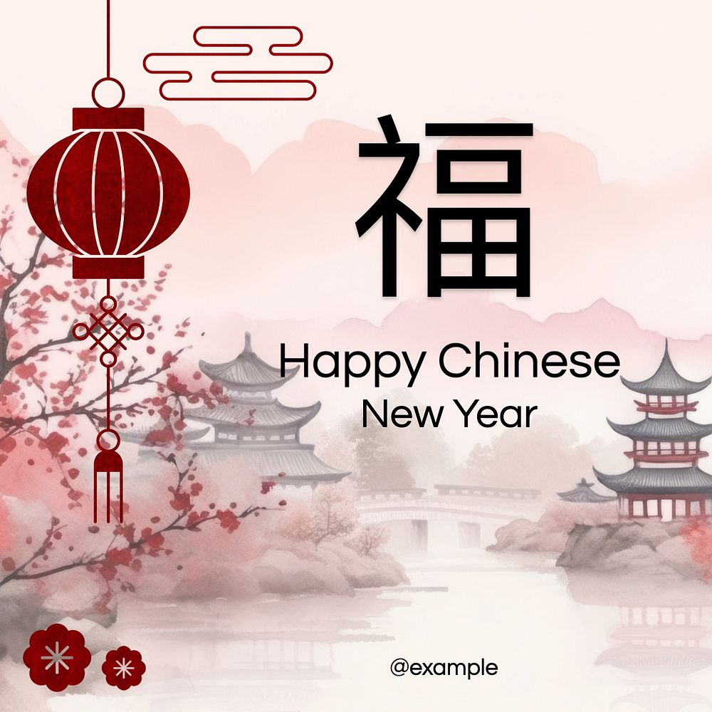 Chinese New Year Instagram post template