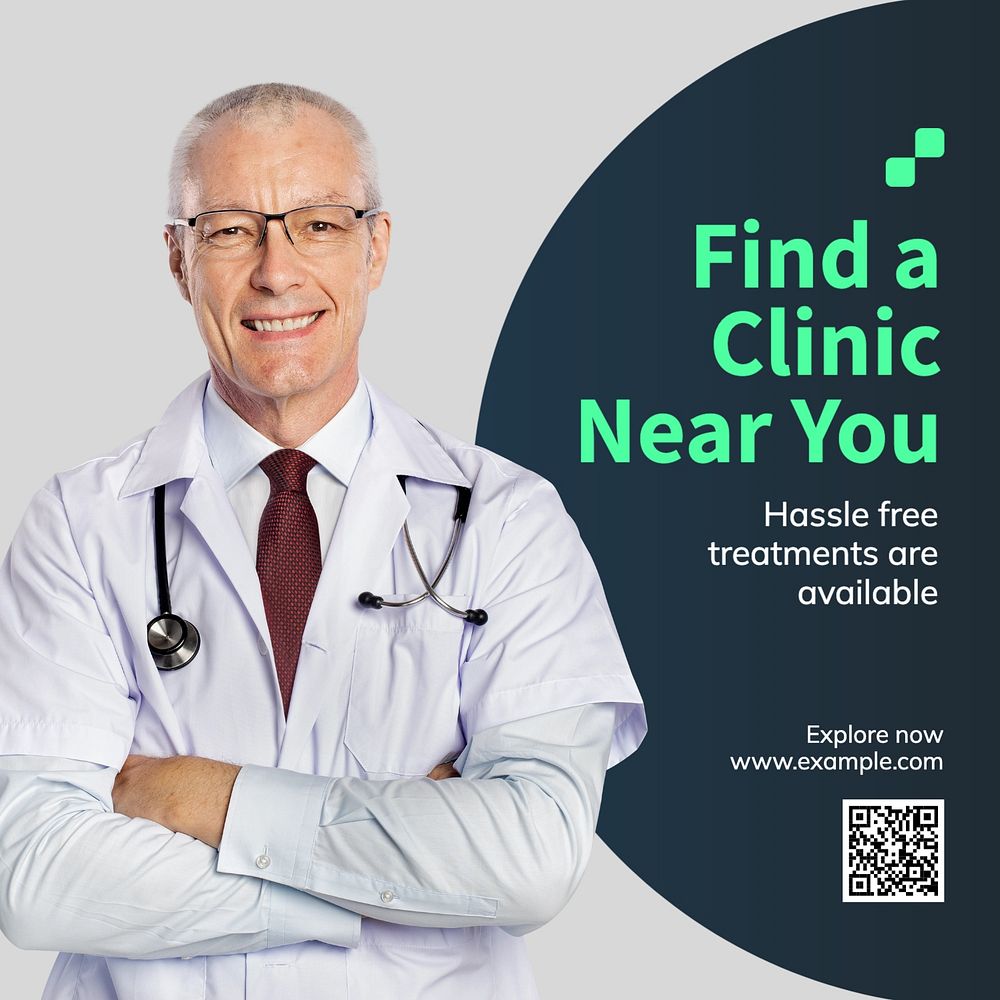 Medical clinic Instagram post template