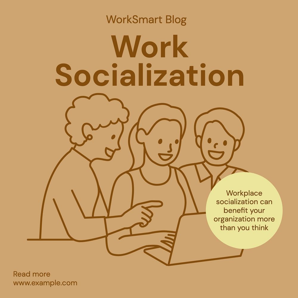 Work Socialization Instagram post template