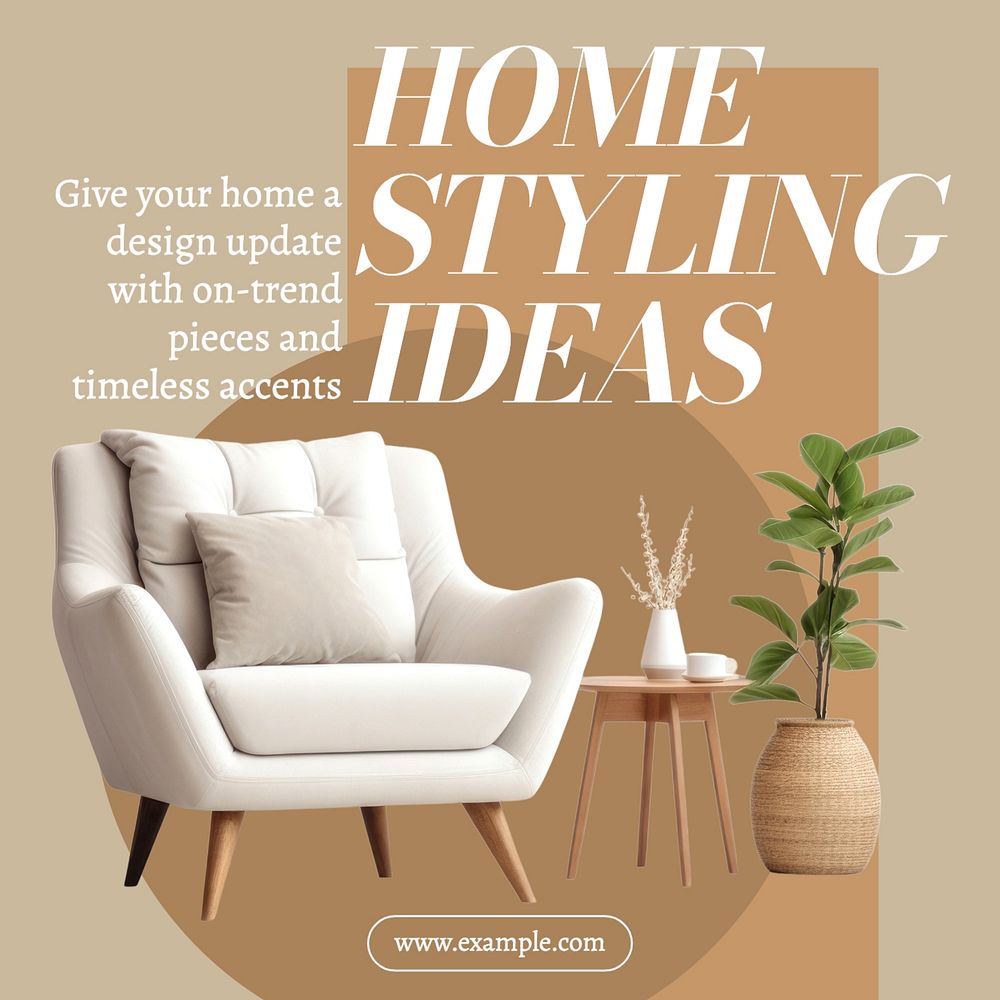 Home styling ideas Instagram post template