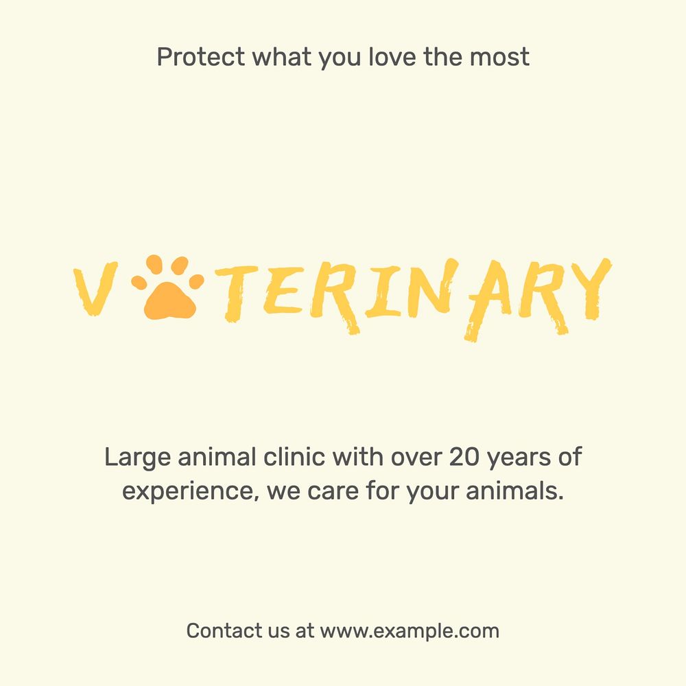 Veterinary clinic Instagram post template