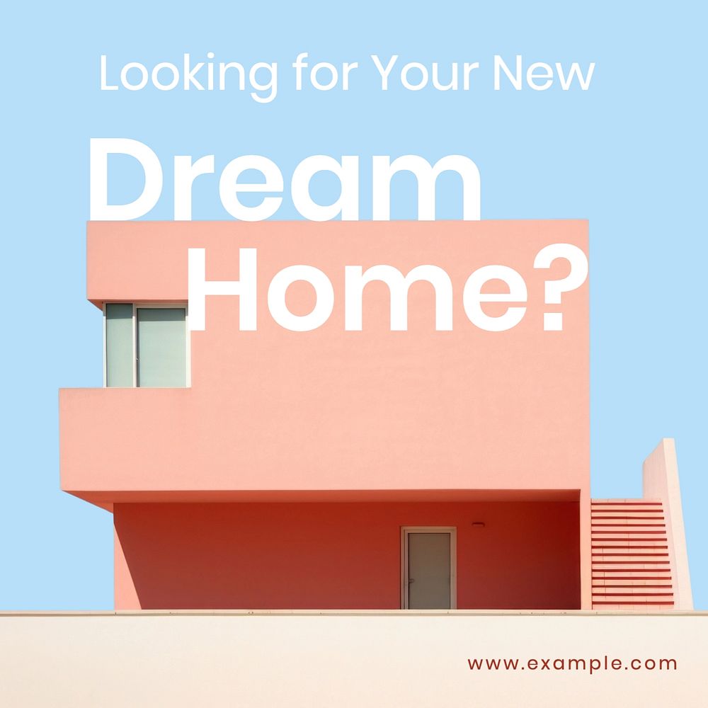 Dream home Instagram post template