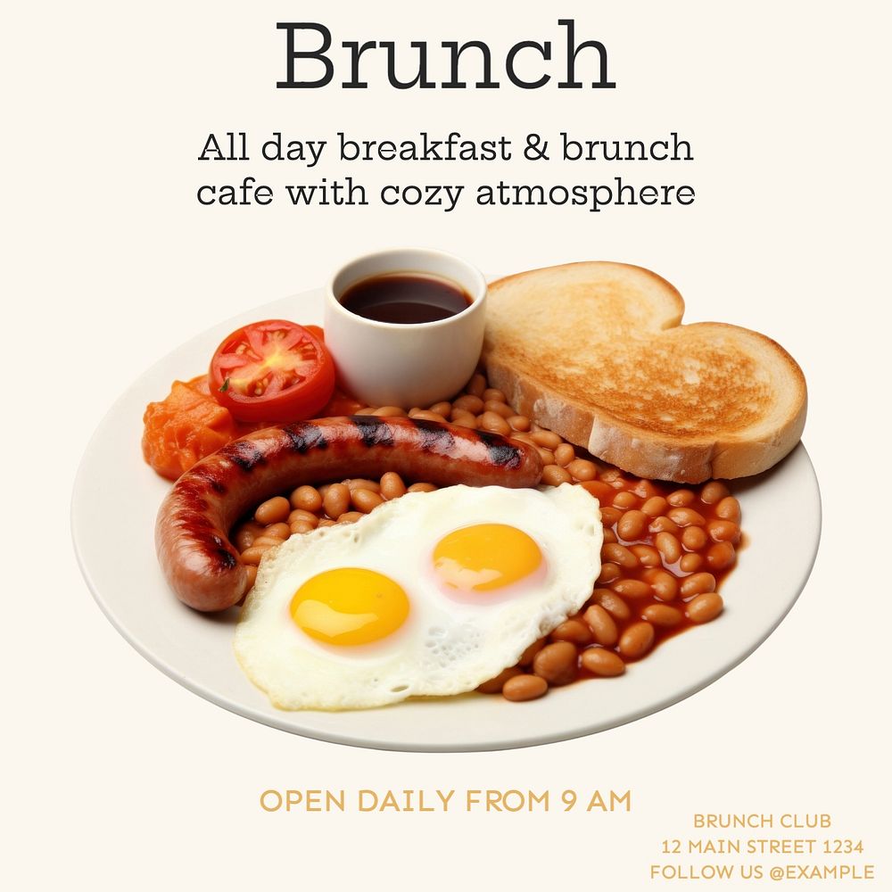 Brunch Instagram post template