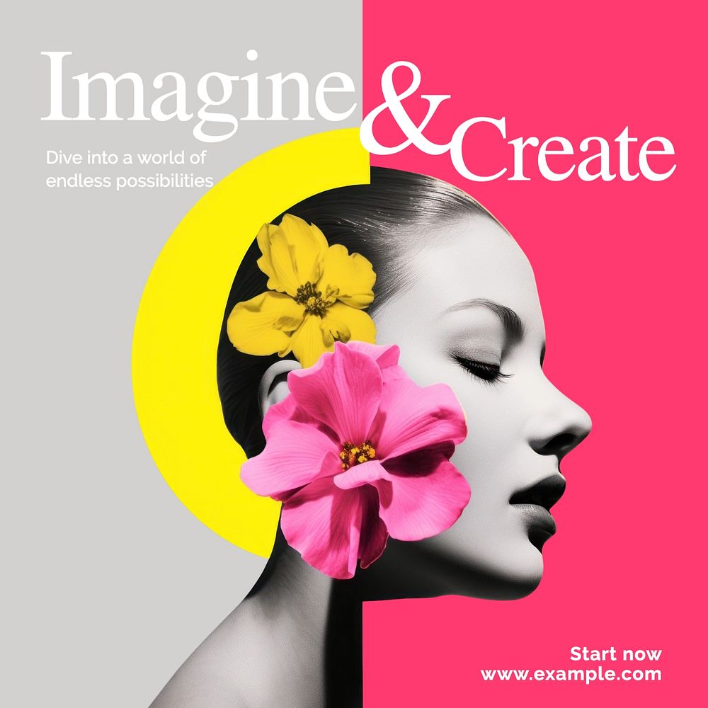 Imagine & create Instagram post template