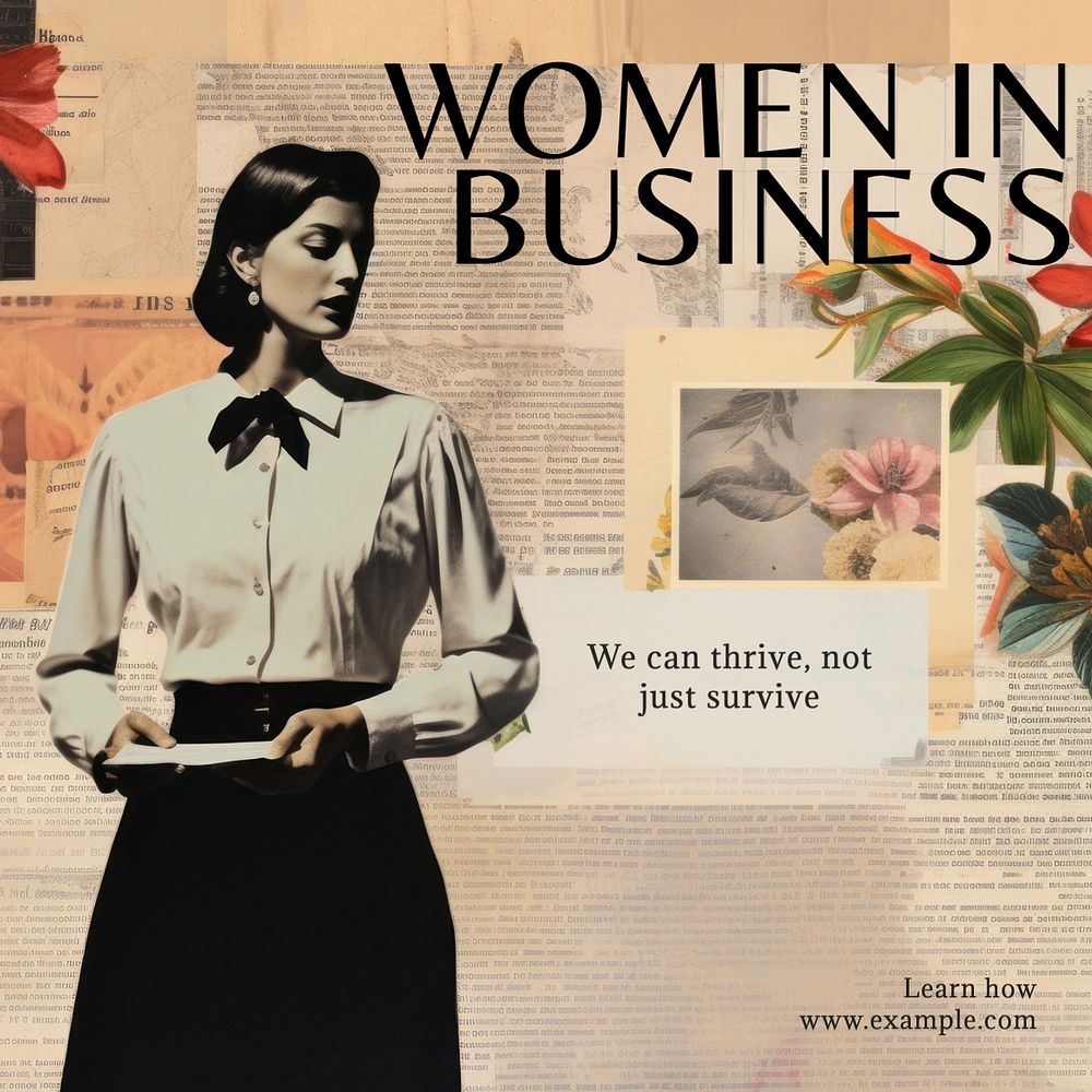 Women in business Instagram post template