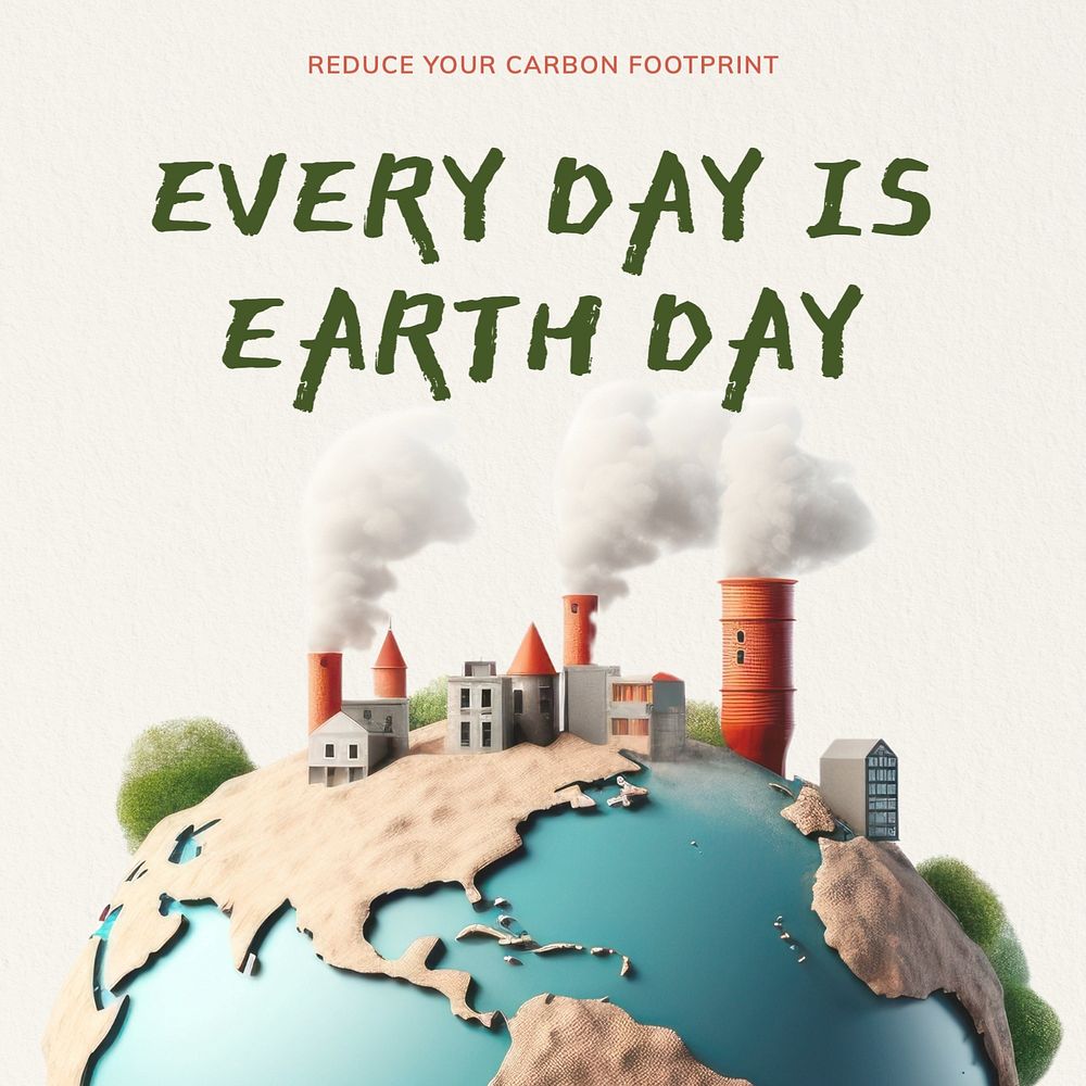 Earth day Instagram post template