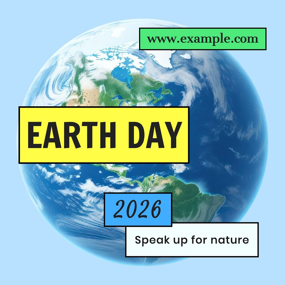 Earth day Instagram post template