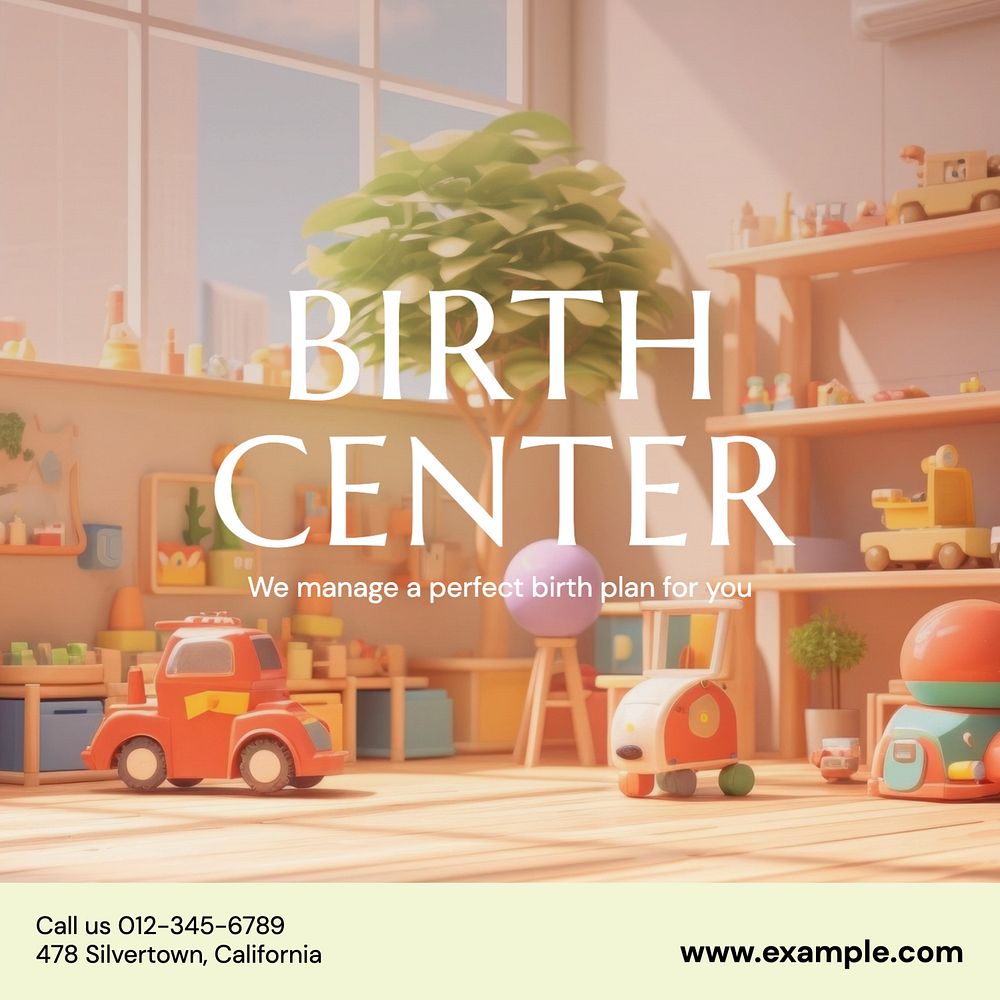 Birth center Instagram post template