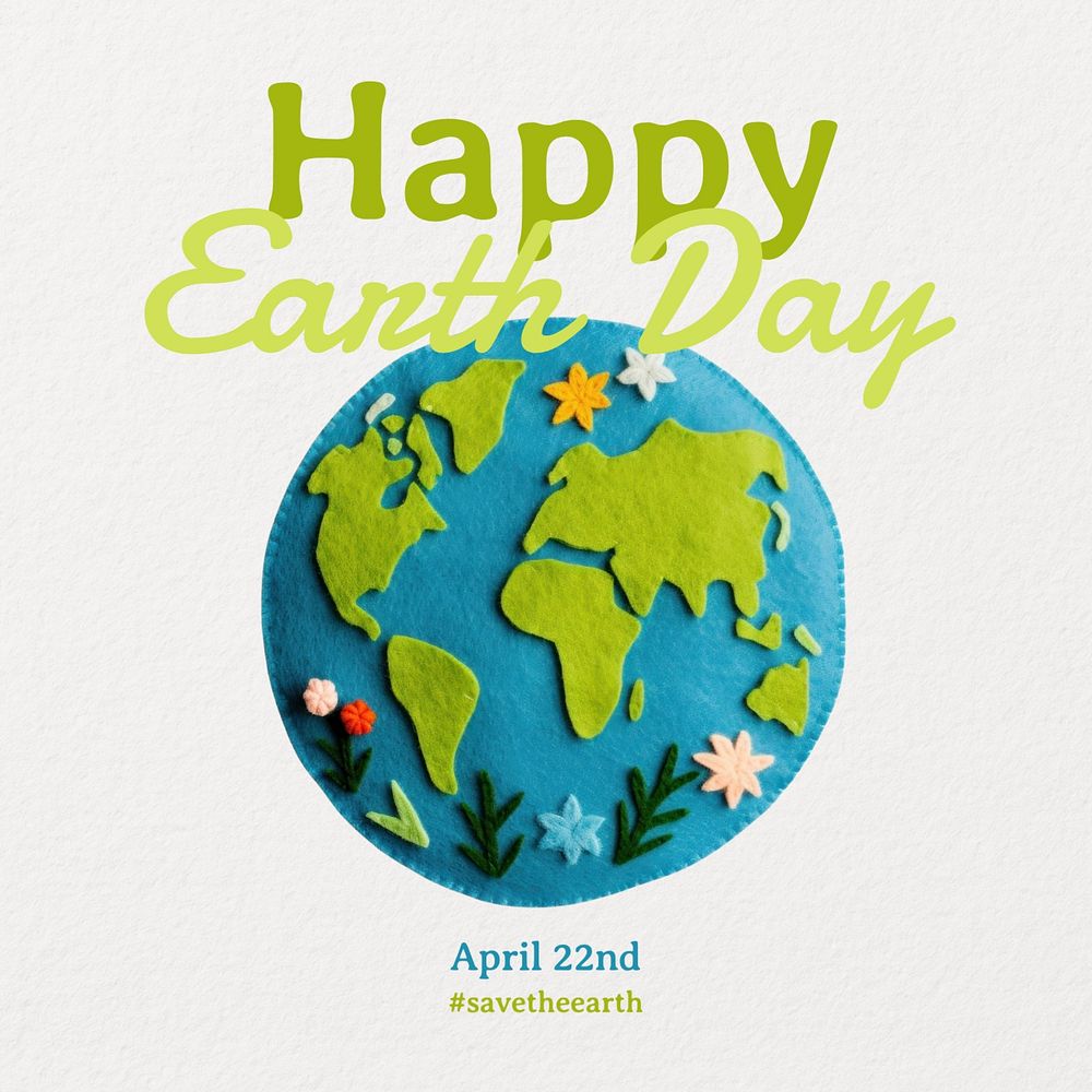 Happy earth day Instagram post template