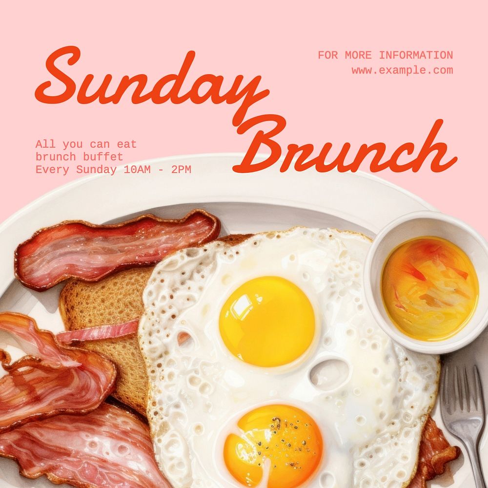 Sunday brunch Instagram post template