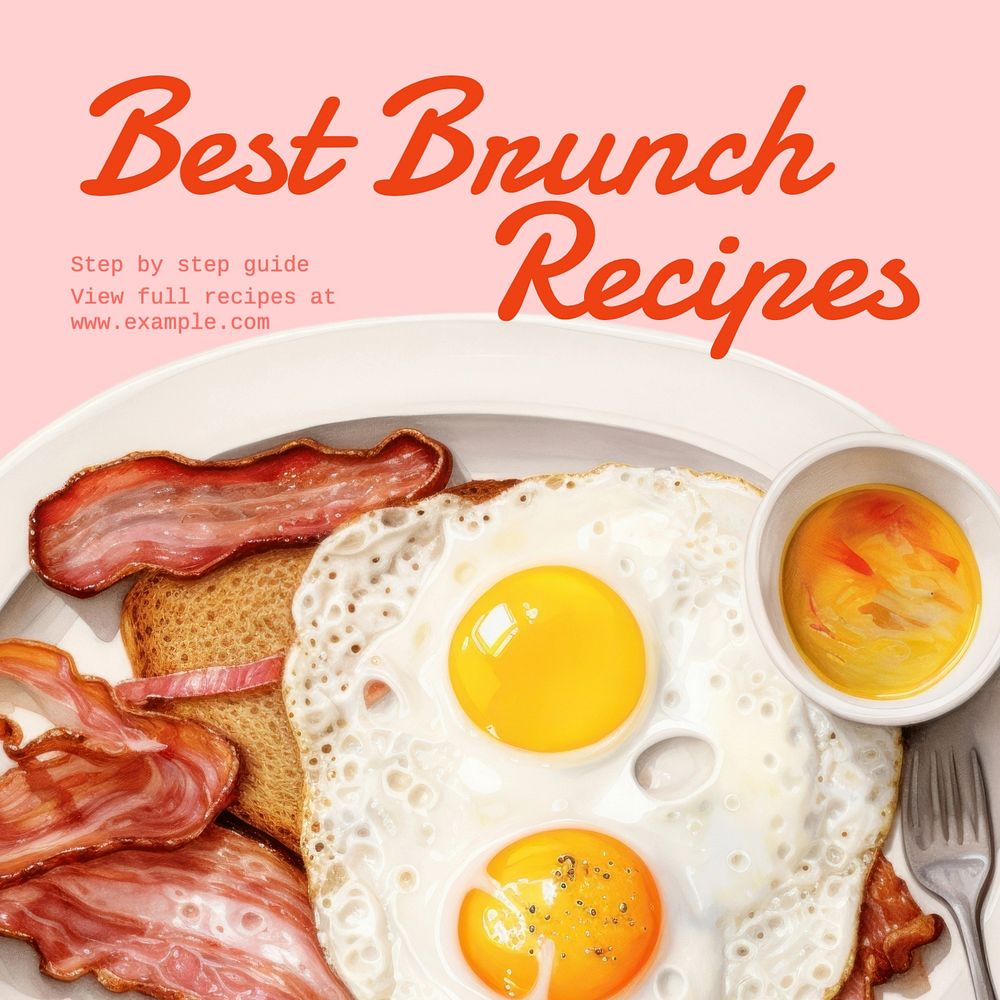 Brunch recipes Instagram post template