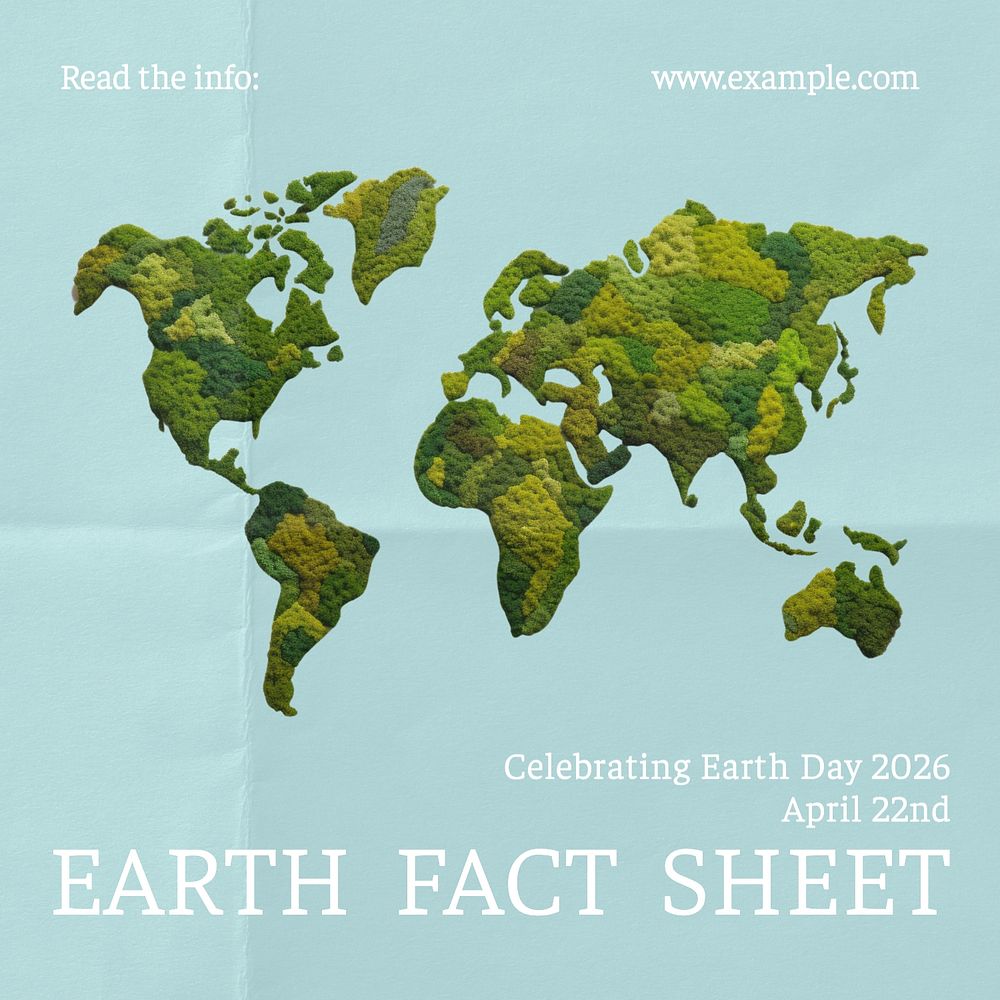 Earth fact sheet Instagram post template