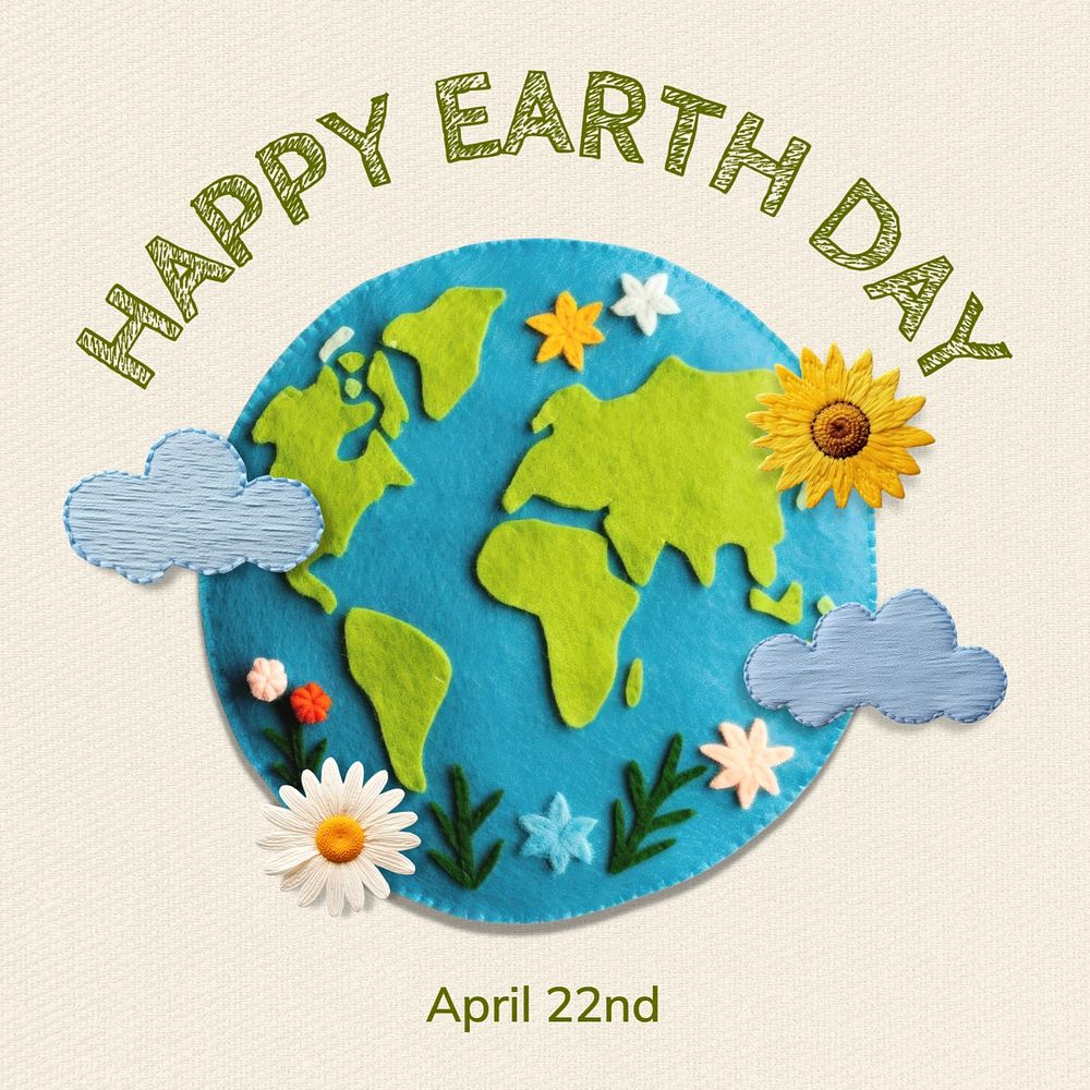 Earth day Instagram post template