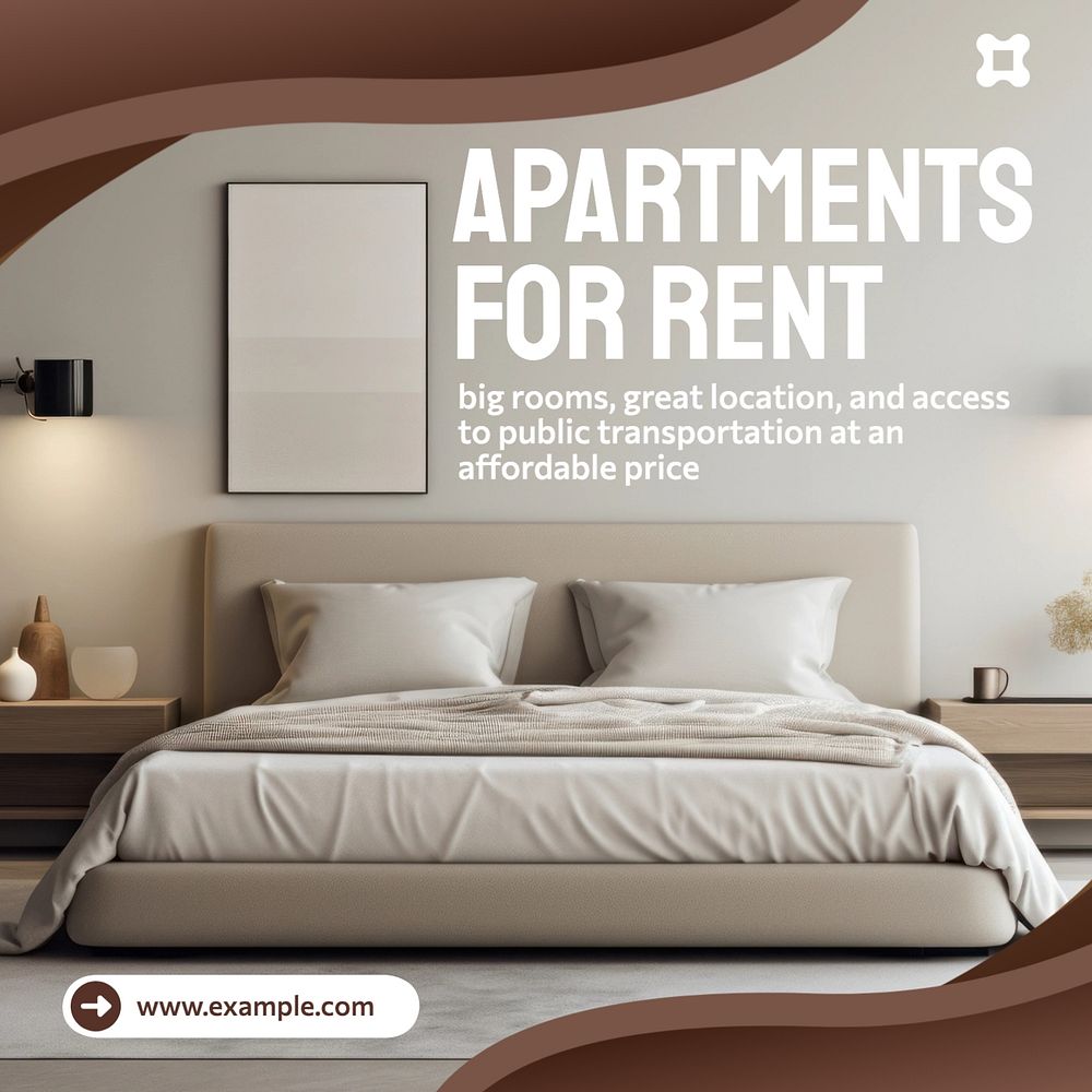 Renting apartment Instagram post template