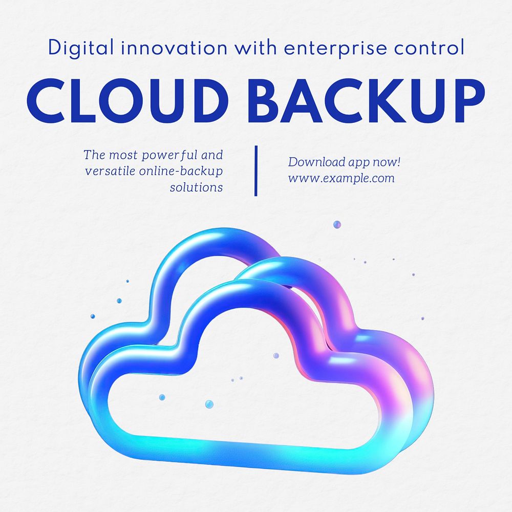 Cloud backup Instagram post template