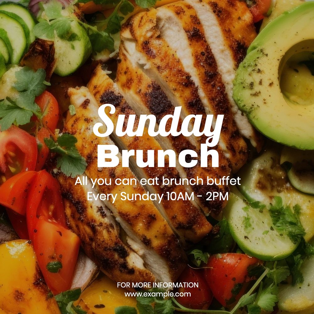 Sunday brunch Instagram post template