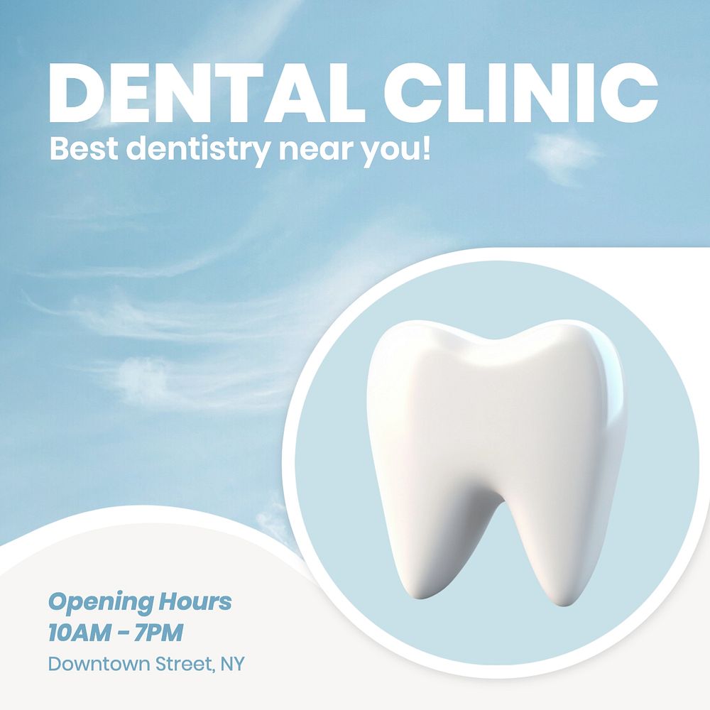 Dental clinic Instagram post template