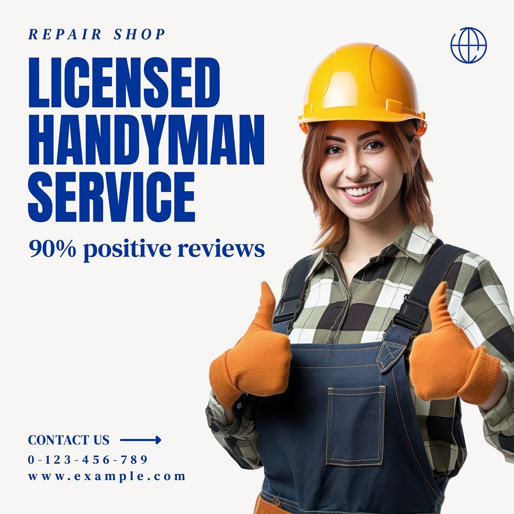 Handyman service Instagram post template