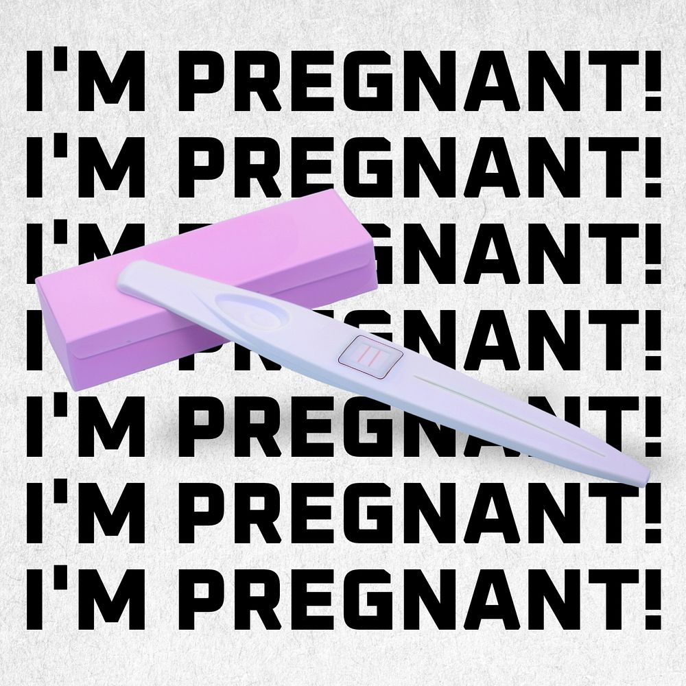 I'm pregnant Instagram post template