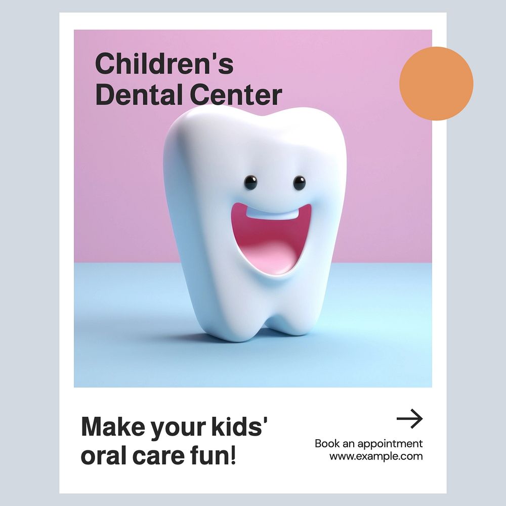 Children's dental center Instagram post template