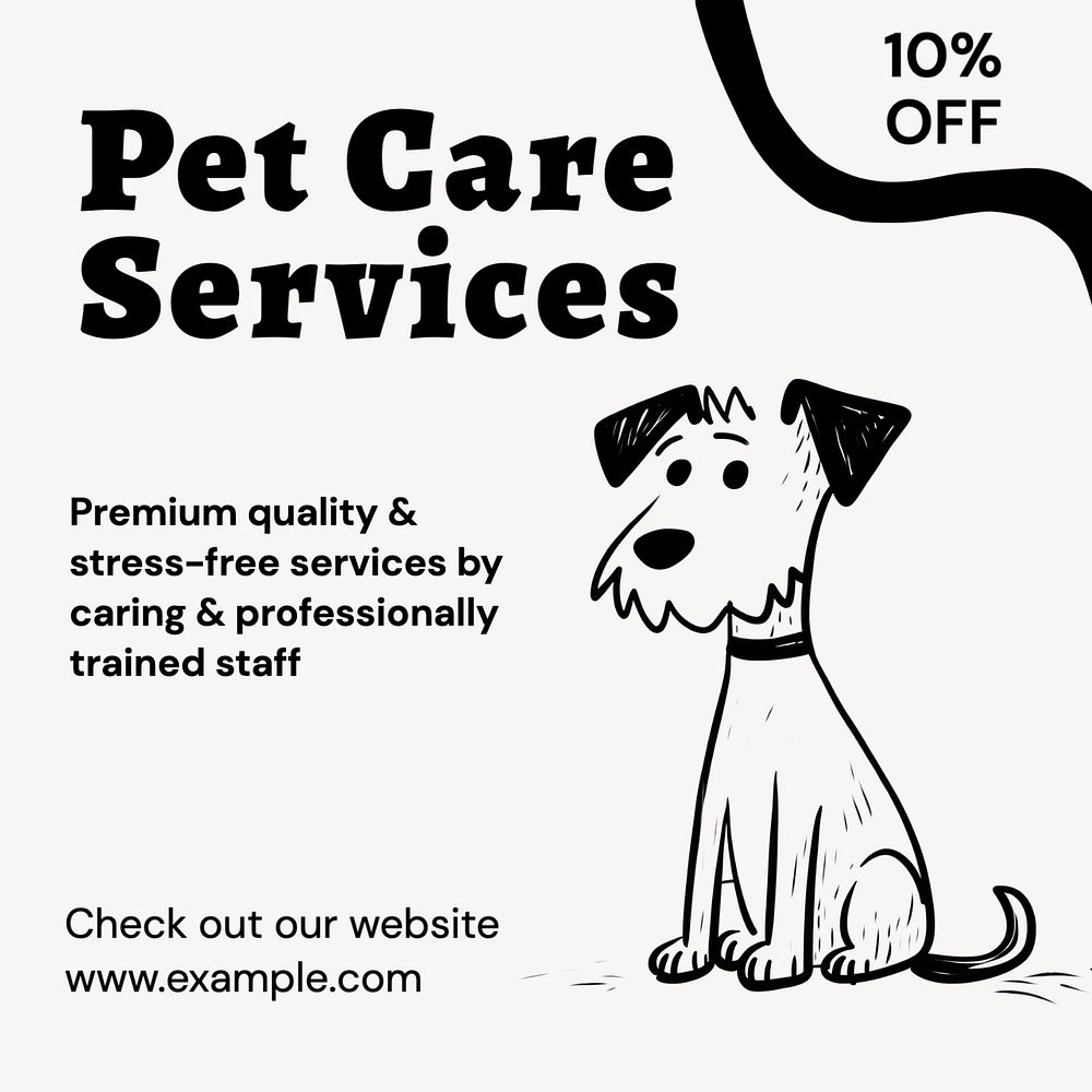 Pet care Instagram post template