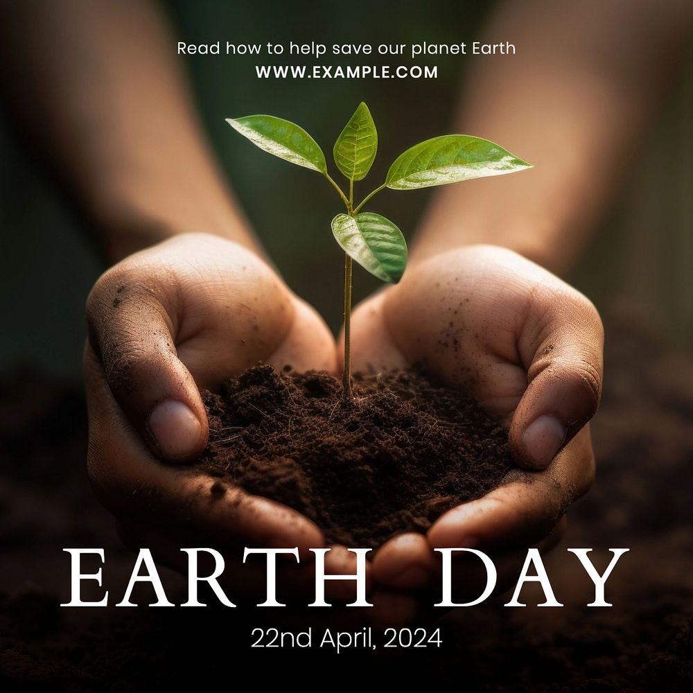 Earth day Instagram post template