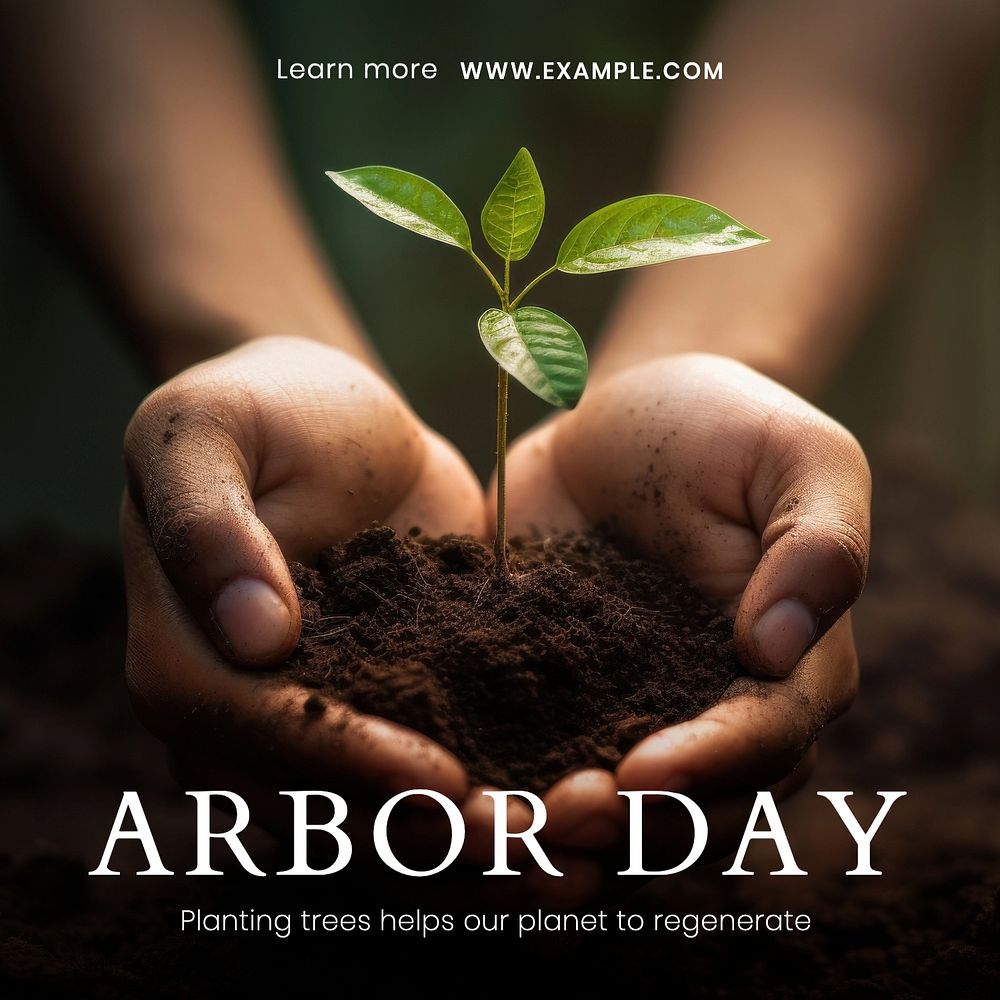 Arbor day Instagram post template