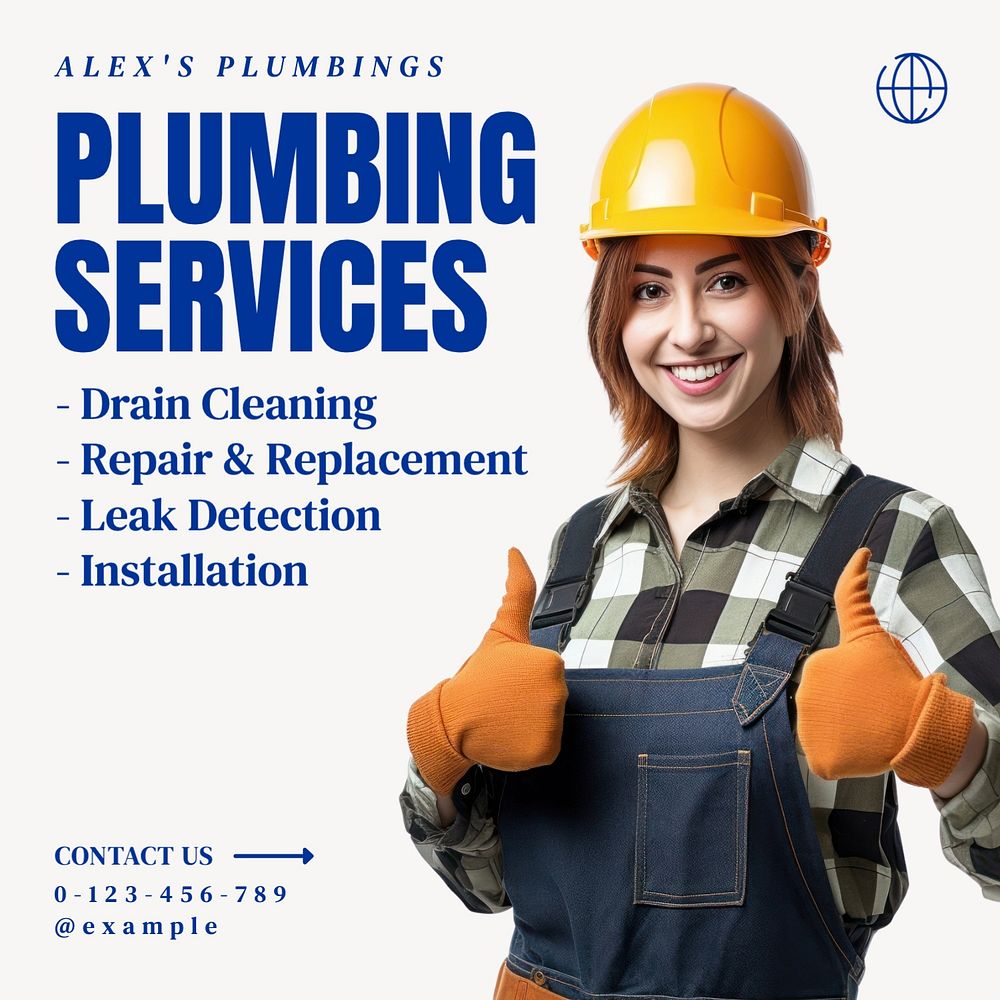 Plumbing services Instagram post template