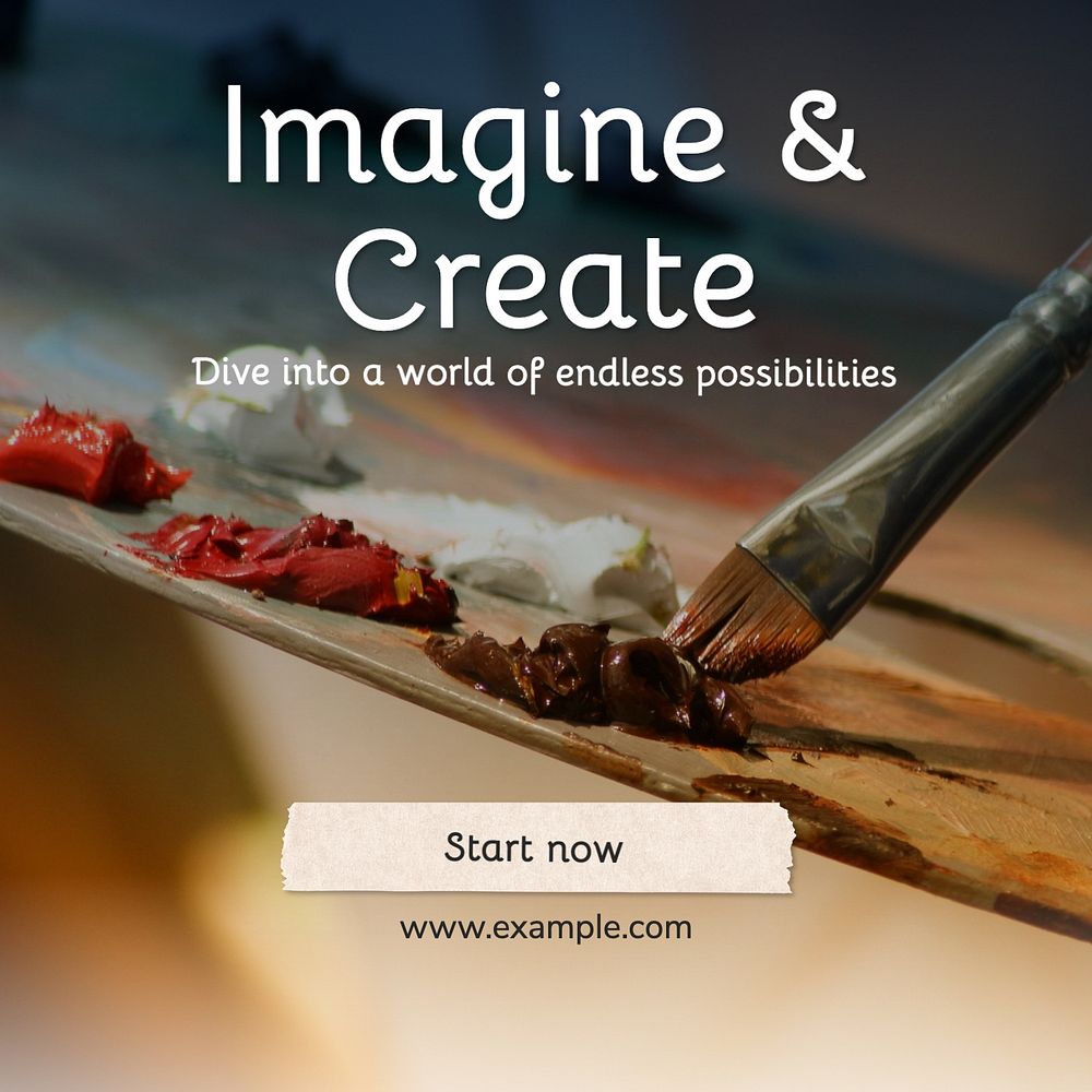 Imagine & create Instagram post template