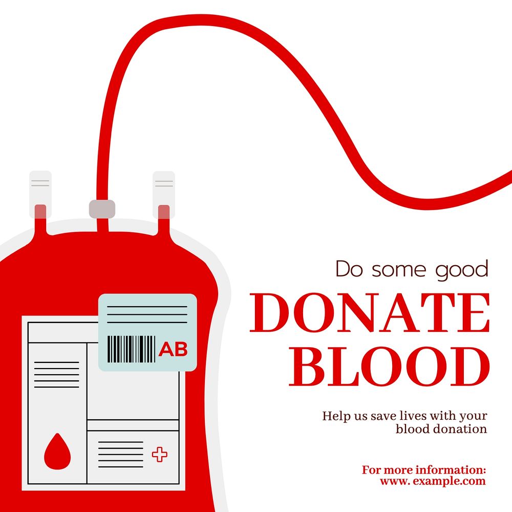 Donate blood Instagram post template