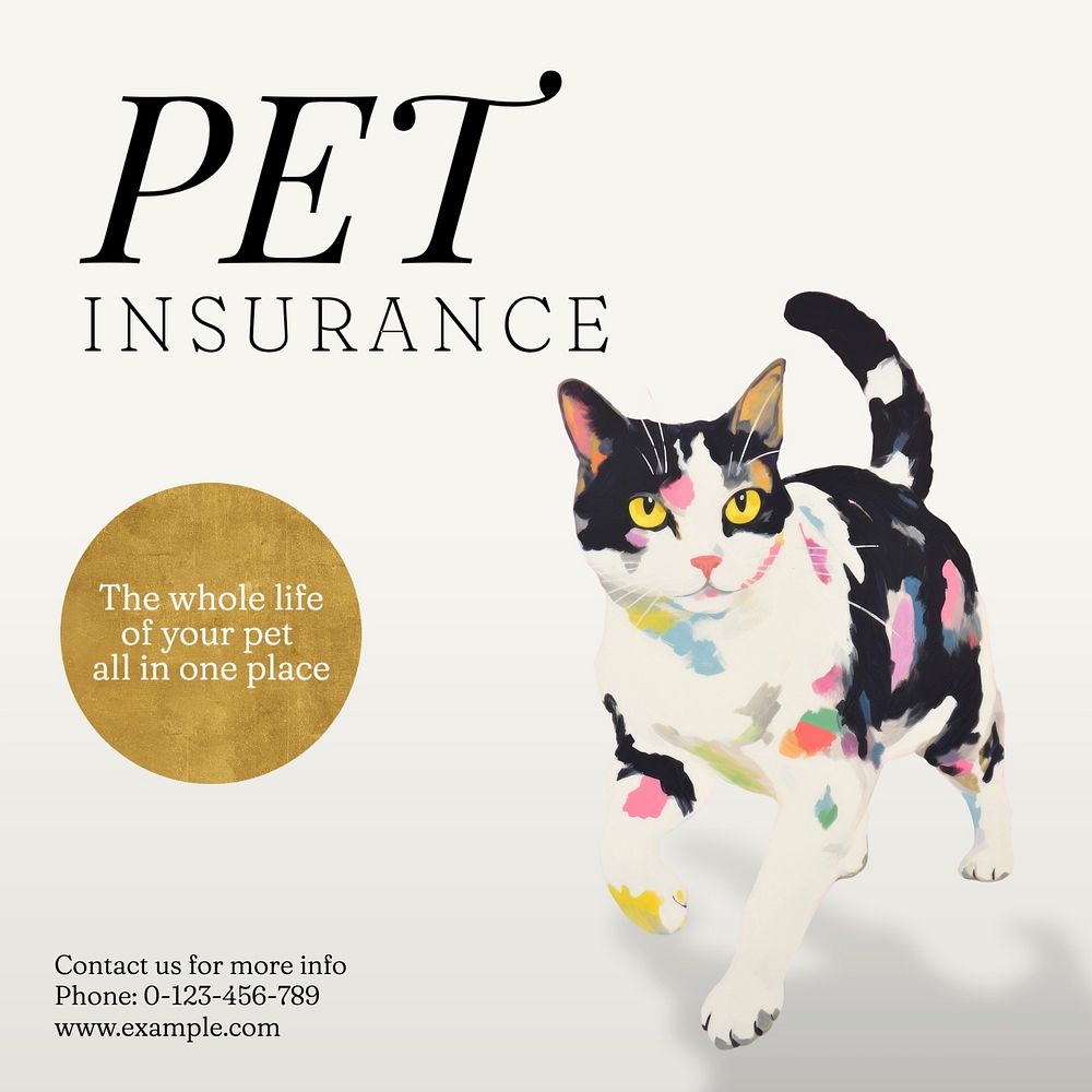 Pet insurance Instagram post template