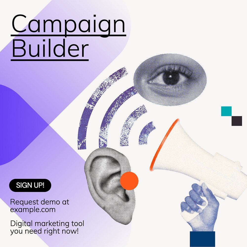 Marketing campaign builder Instagram post template