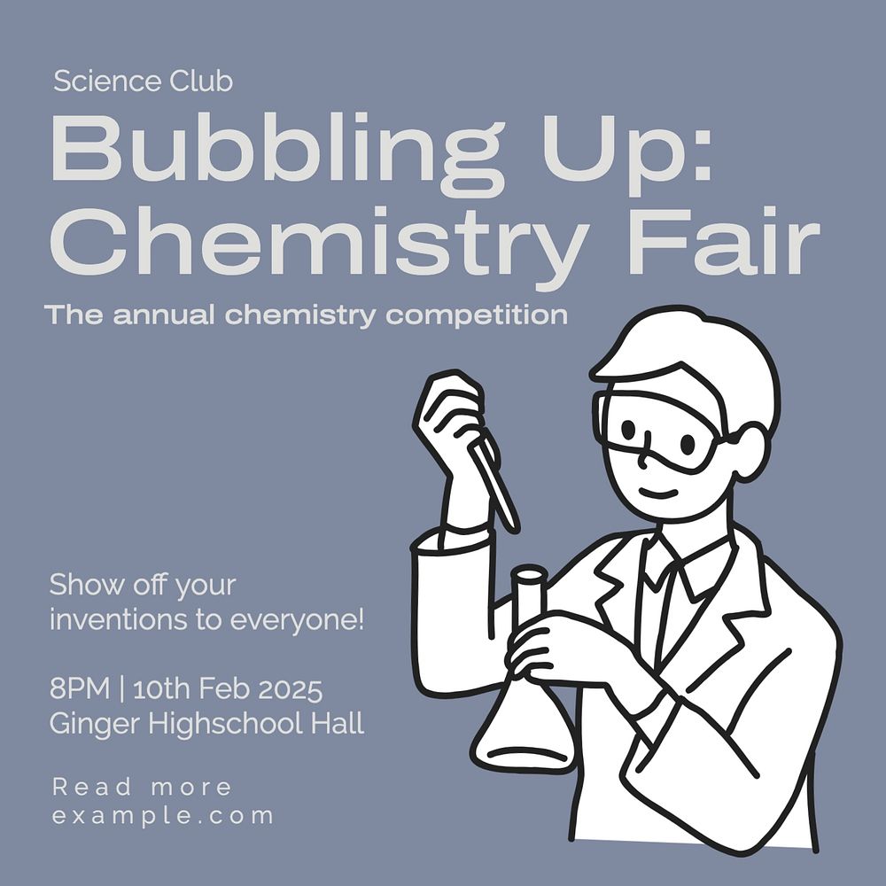 Chemistry fair Instagram post template