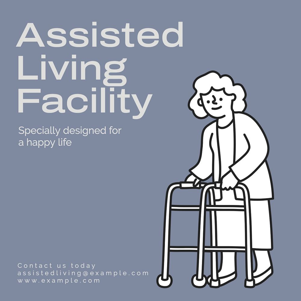 Assisted living facility Instagram post template