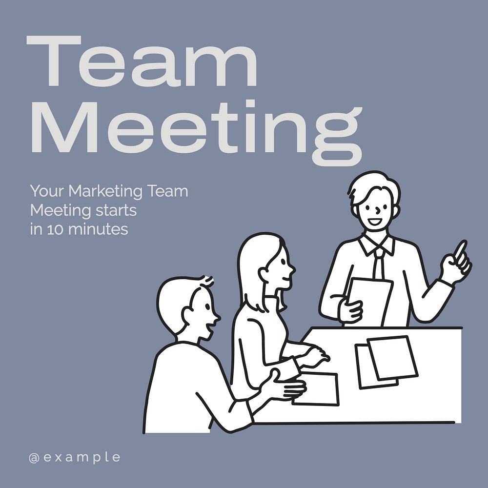 Team meeting Instagram post template