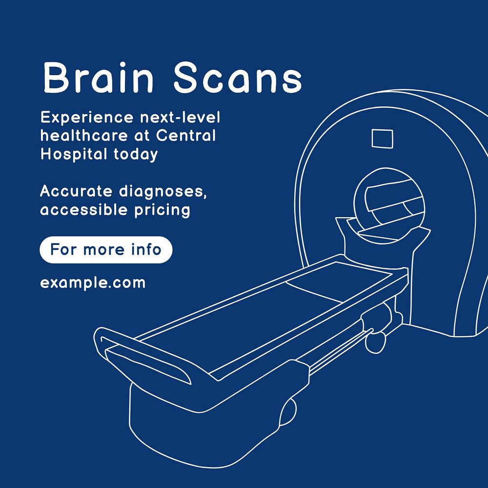 Brain scan Instagram post template