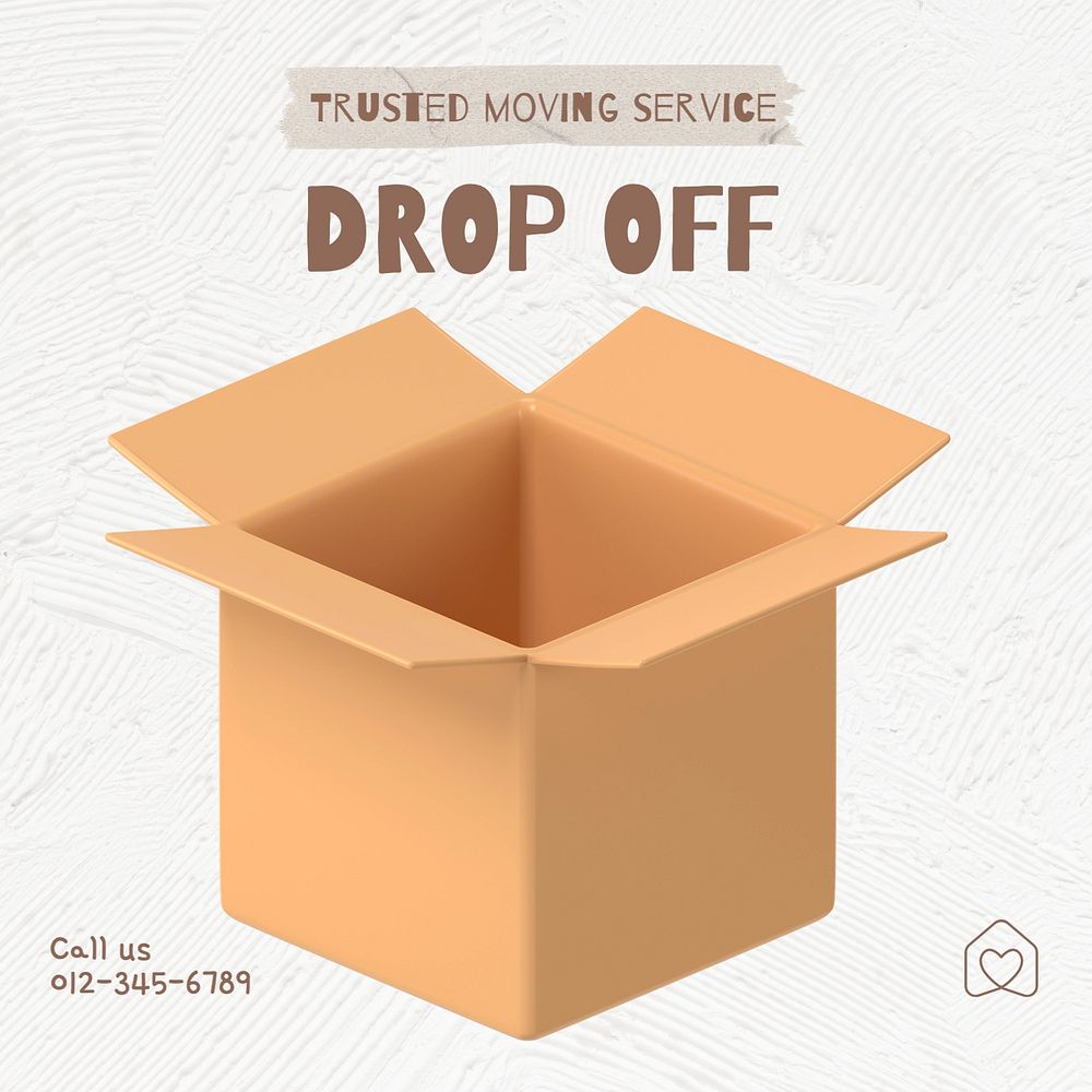 Moving service Instagram post template