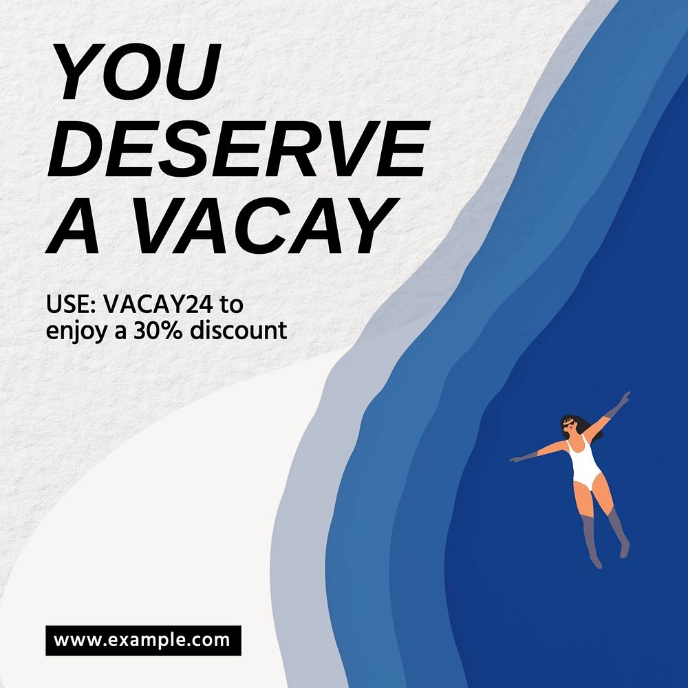 Travel discount Instagram post template