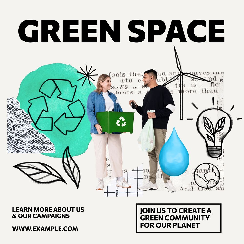 Green space Instagram post template