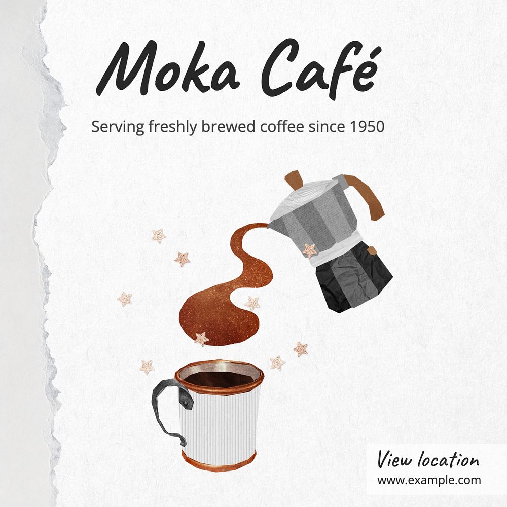 Cafe & coffee Instagram post template