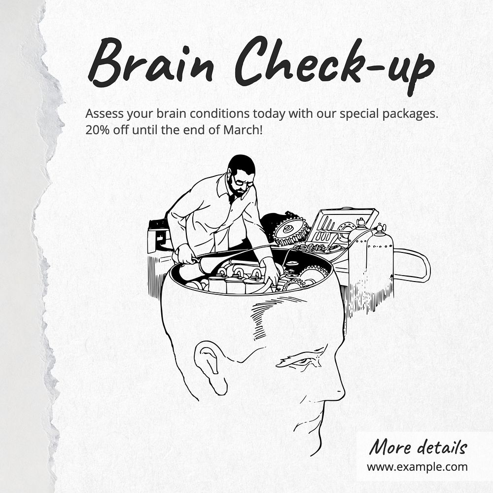 Brain check-up Instagram post template