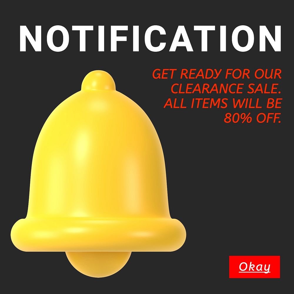 Sale notification Instagram post template