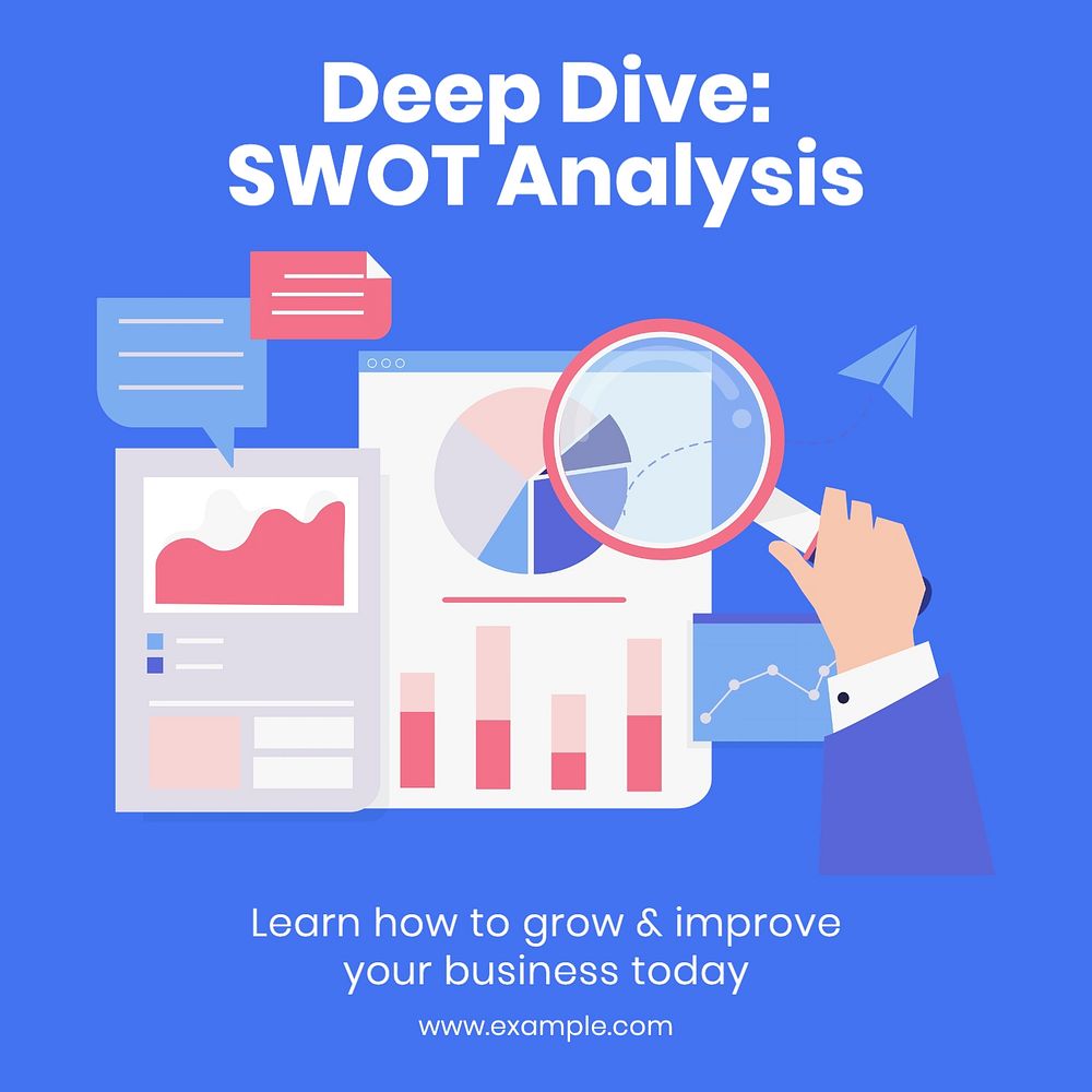 Business analysis Instagram post template