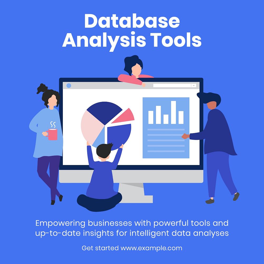 Database analysis tools Instagram post template