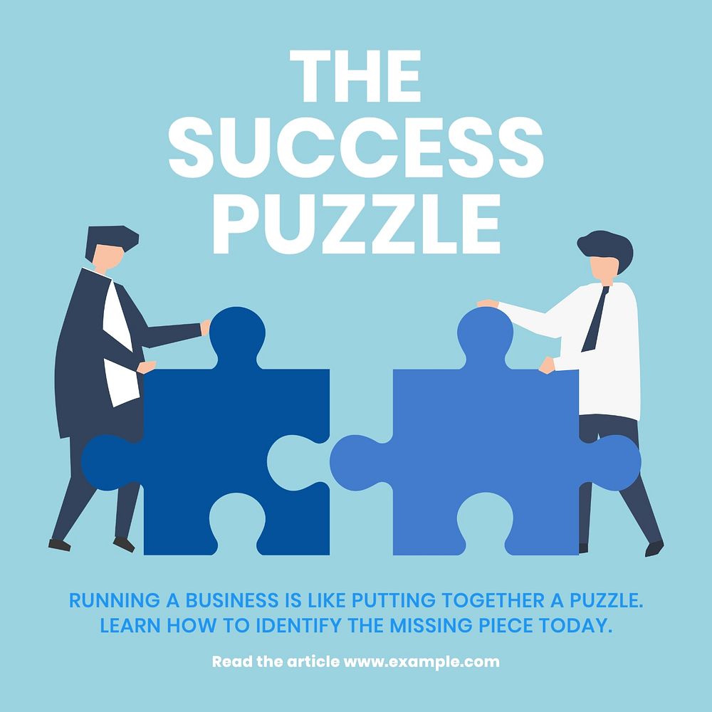 The success puzzle Instagram post template