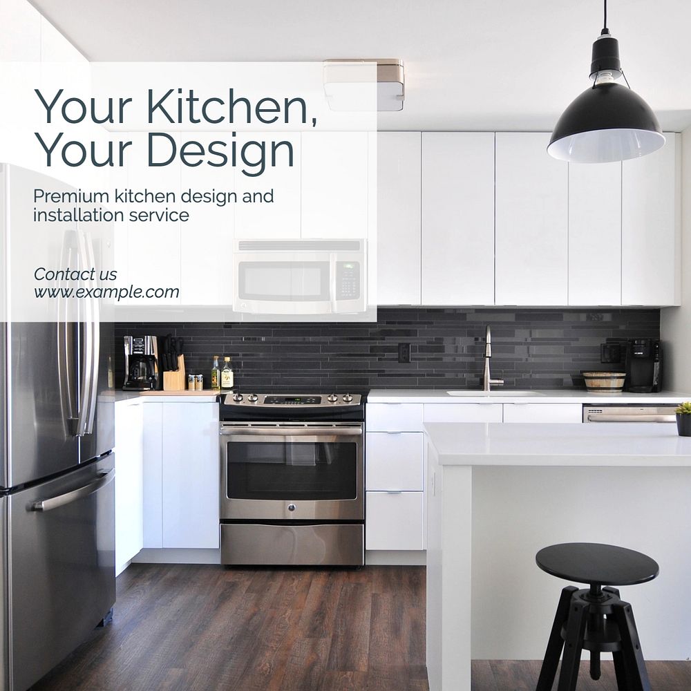 Kitchen design Instagram post template