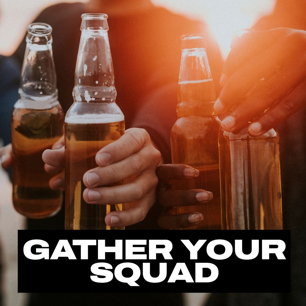 Gather your squad Instagram post template